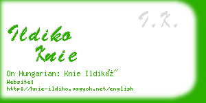 ildiko knie business card